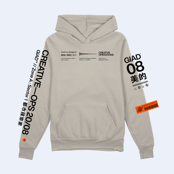 GIAD™ Creative Operations Hooded Pullover [Sand] - God is a designer.®