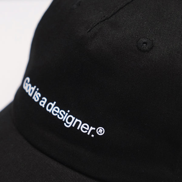 GIAD™ Classic 5-Panel Dad Cap [Black] - God is a designer.®