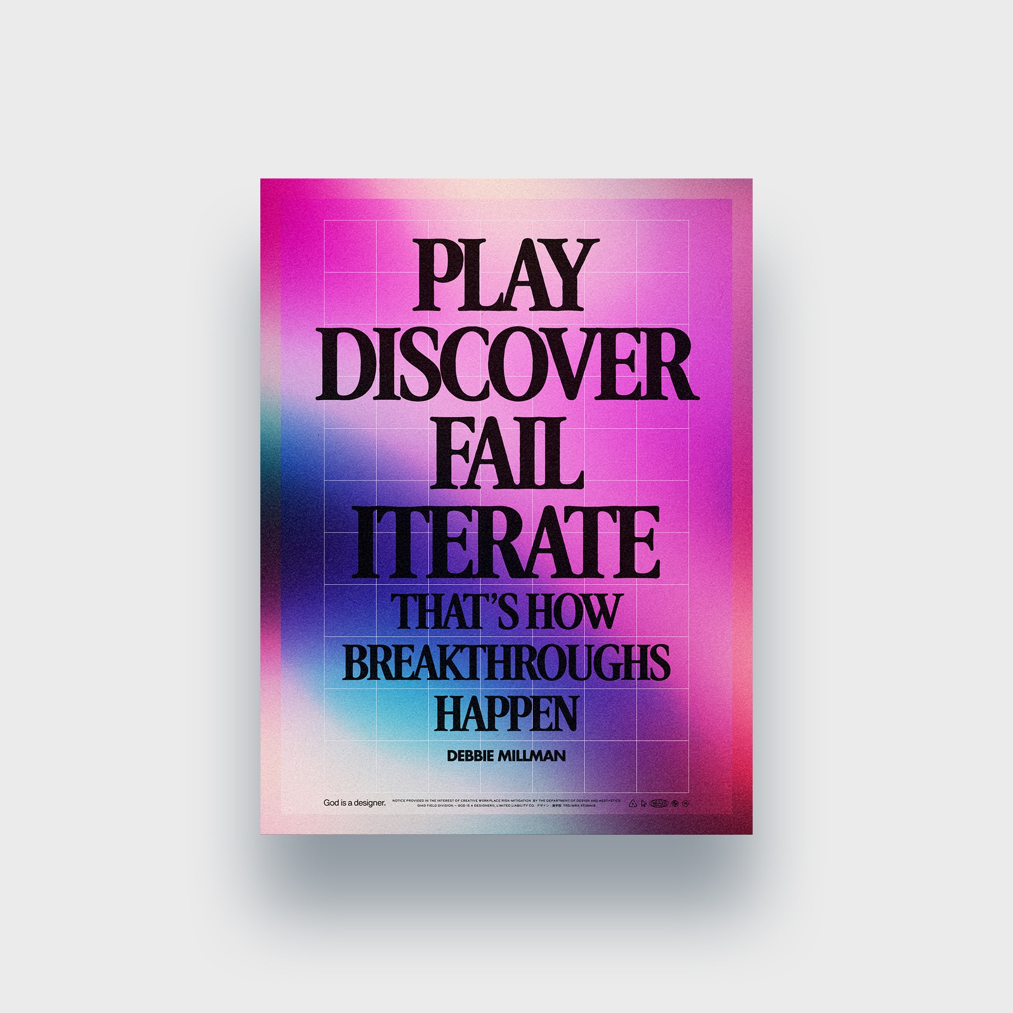 Play Discover Fail Iterate - Debbie Millman Giclee Poster Print
