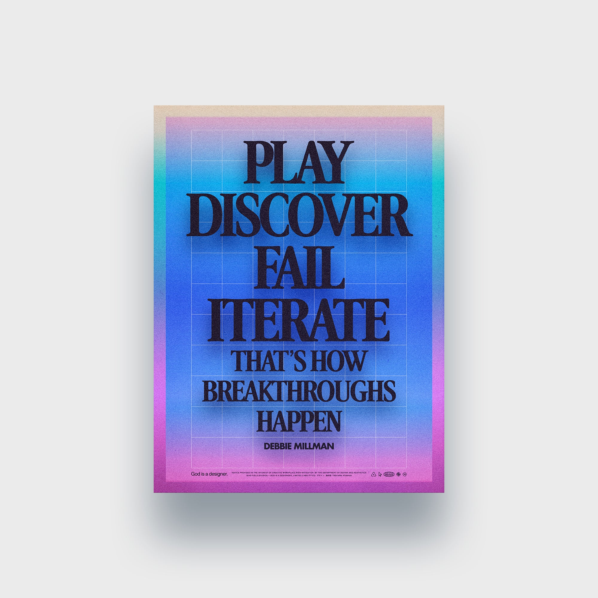 Play Discover Fail Iterate - Debbie Millman Giclee Poster Print