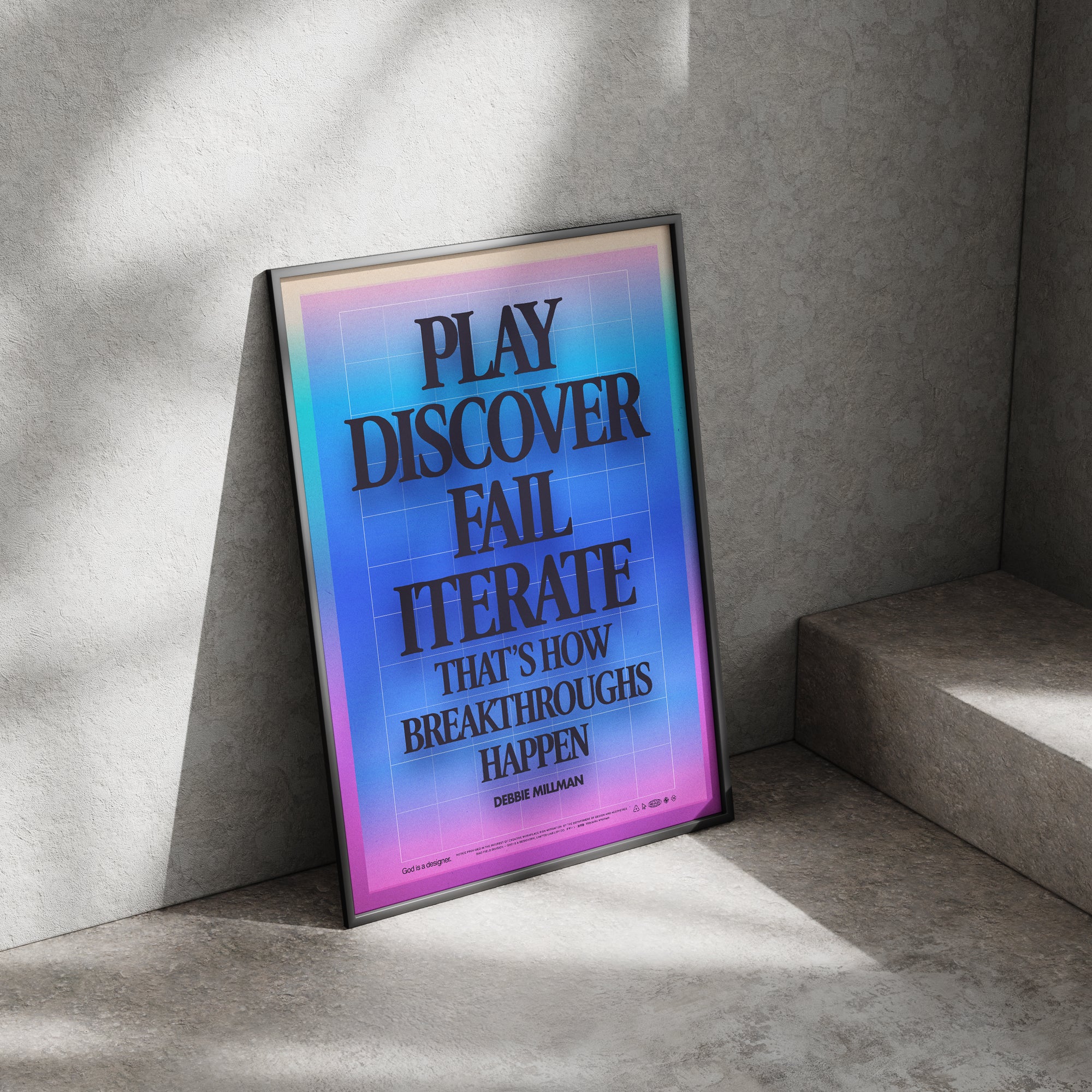Play Discover Fail Iterate - Debbie Millman Giclee Poster Print