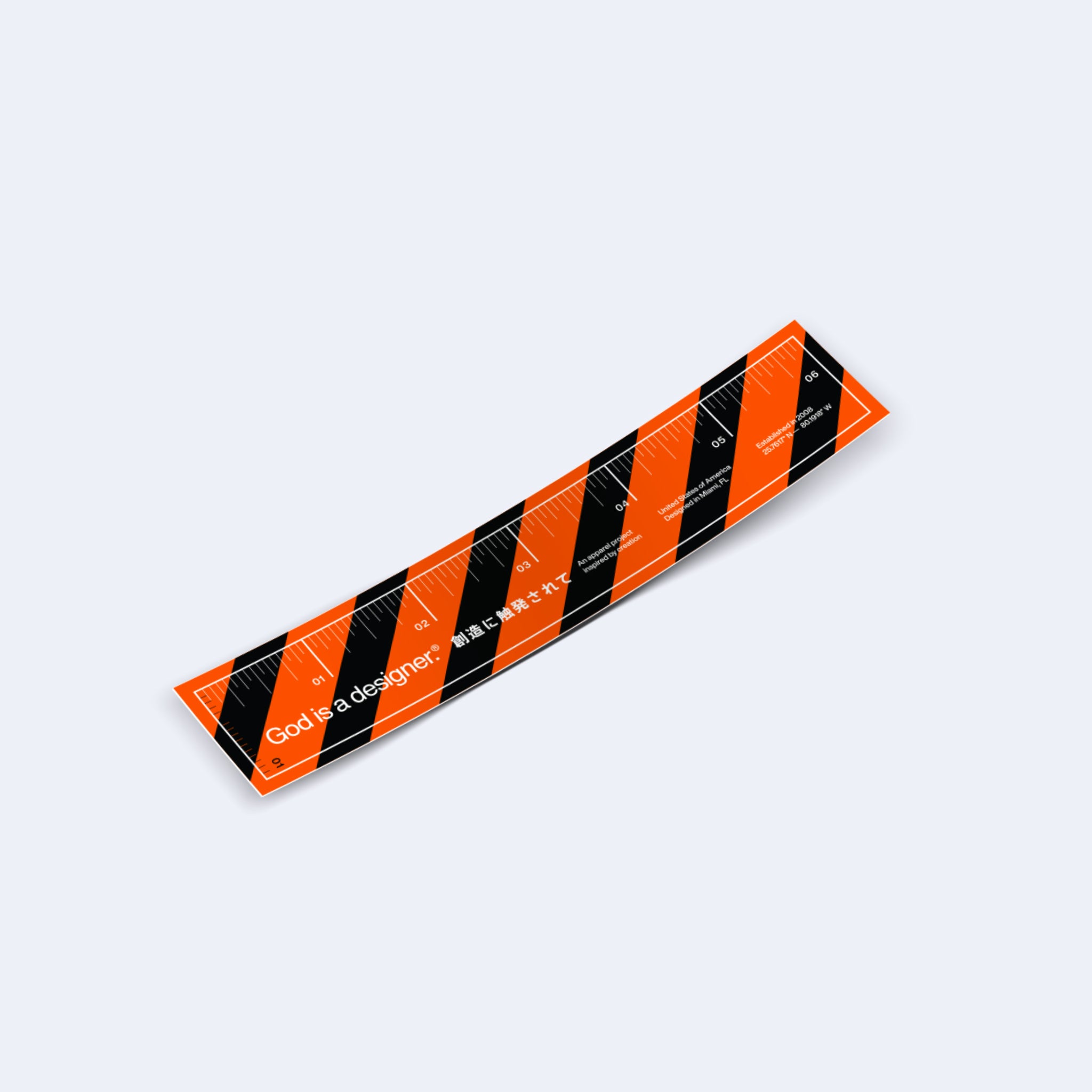 DoDA™ 6 Inch Ruler Measuring Sticker – God is a designer.®