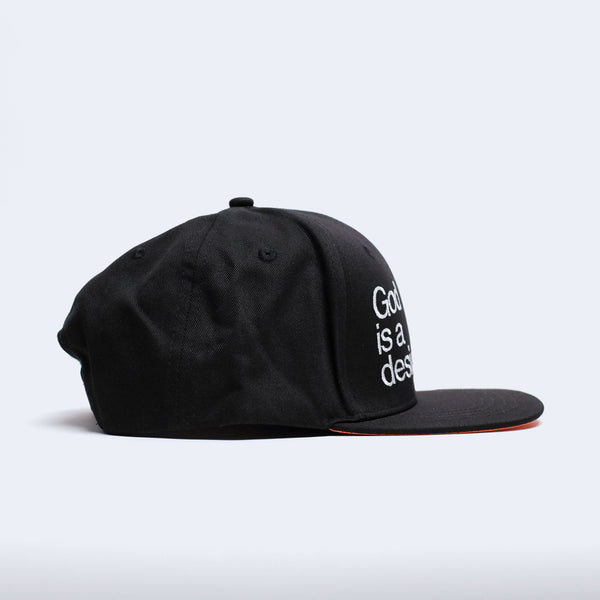 GIAD™ Classic 6-panel Snapback [Black/Orange] - God is a designer.®