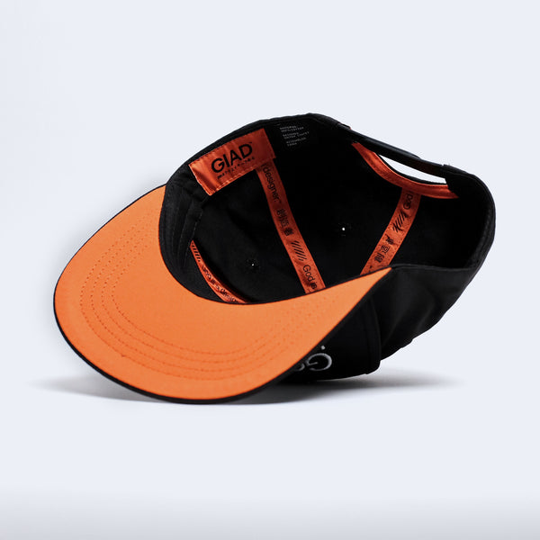 GIAD™ Classic 6-panel Snapback [Black/Orange] - God is a designer.®