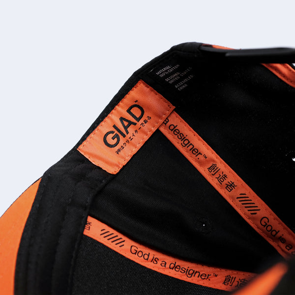 GIAD Classic 6-panel Snapback [Black/Orange]
